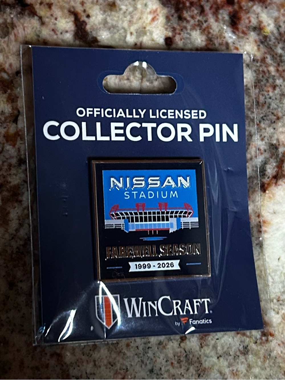 New/Sealed Wincraft Nissan Stadium Farewell Season Collectors Pin TN Titans